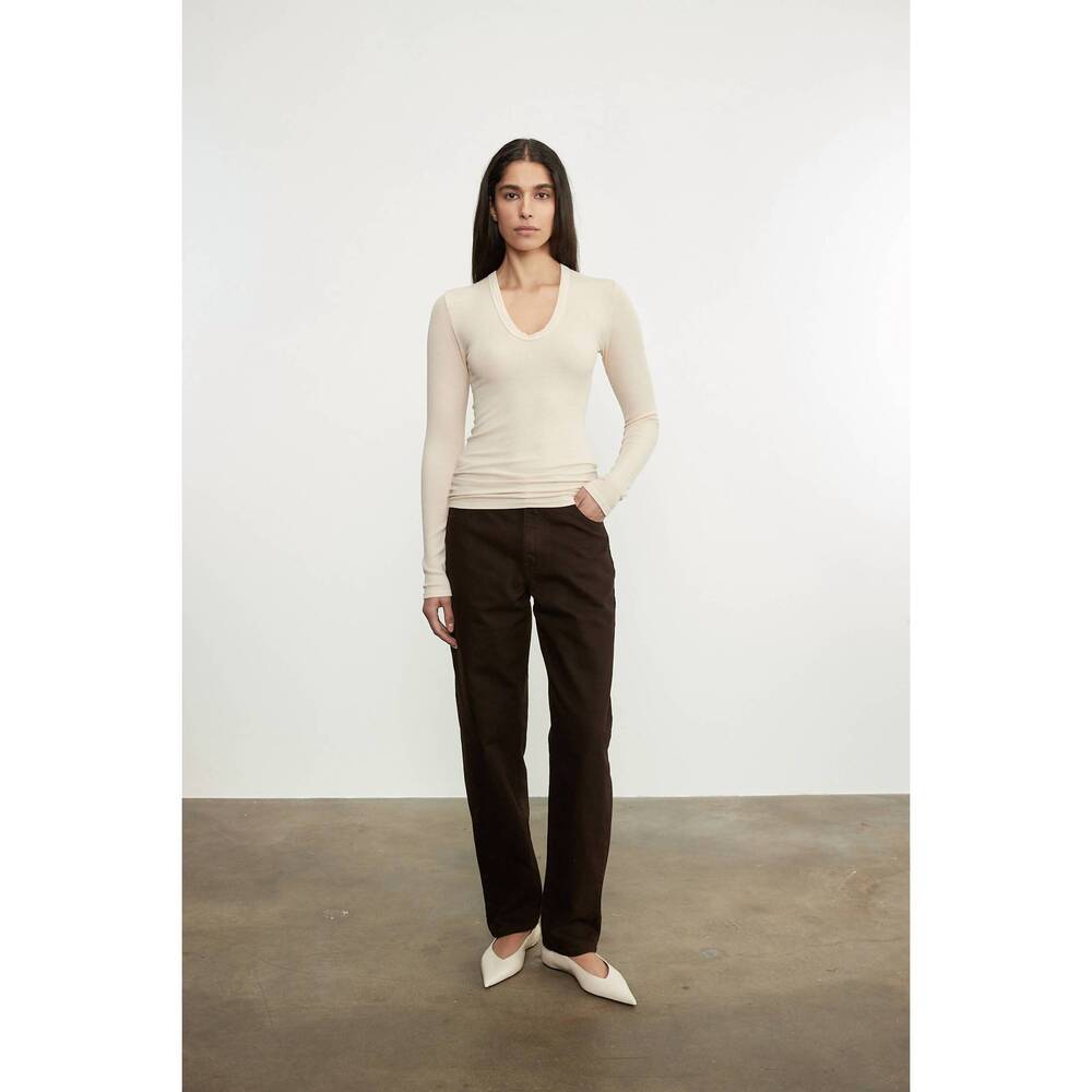 NEW ENZA COSTA easy jean in coffee bean